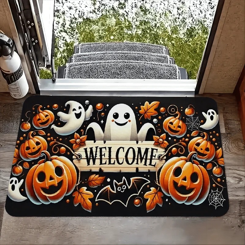 Aquarium Zombie - Halloween Carpet Cute Ghost Pumpkin Doormat