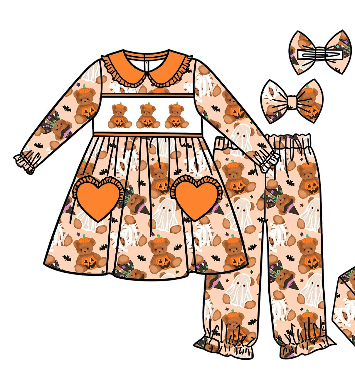 Aquarium Zombie - Boutique Boys Girls Halloween Outfit Pumpkin