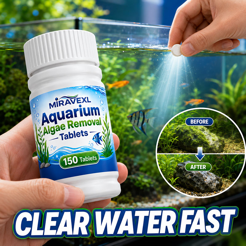 Planted Aquarium Aquascape - MIRAVEXL 150 Aquarium Algae Removal Tablets,