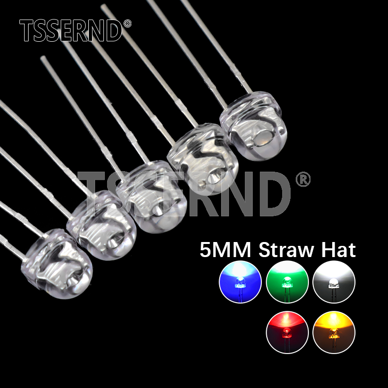 50pcs 5mm Straw Hat LED Super  - đánh giá và giá Ludwigia Super Red