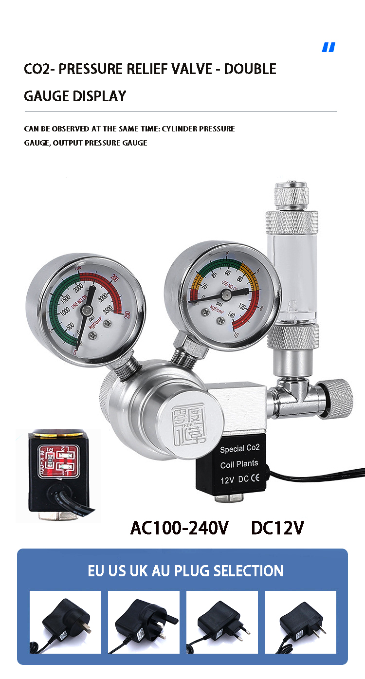 Aquarium CO2 Regulator Solenoi - đánh giá và giá Planted Aquarium Co2 Kit