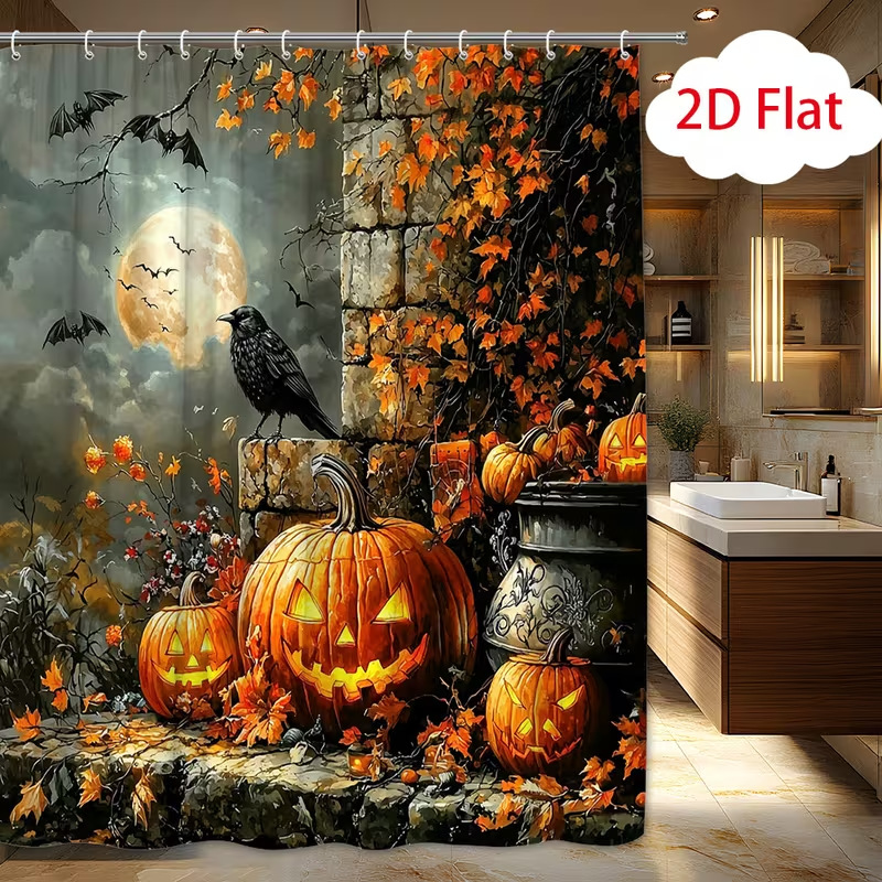 1pc Halloween Shower Curtain G - đánh giá và giá Aquarium Zombie