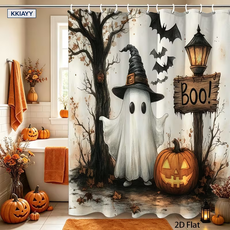 1pc Halloween Shower Curtain G - đánh giá và giá Aquarium Zombie