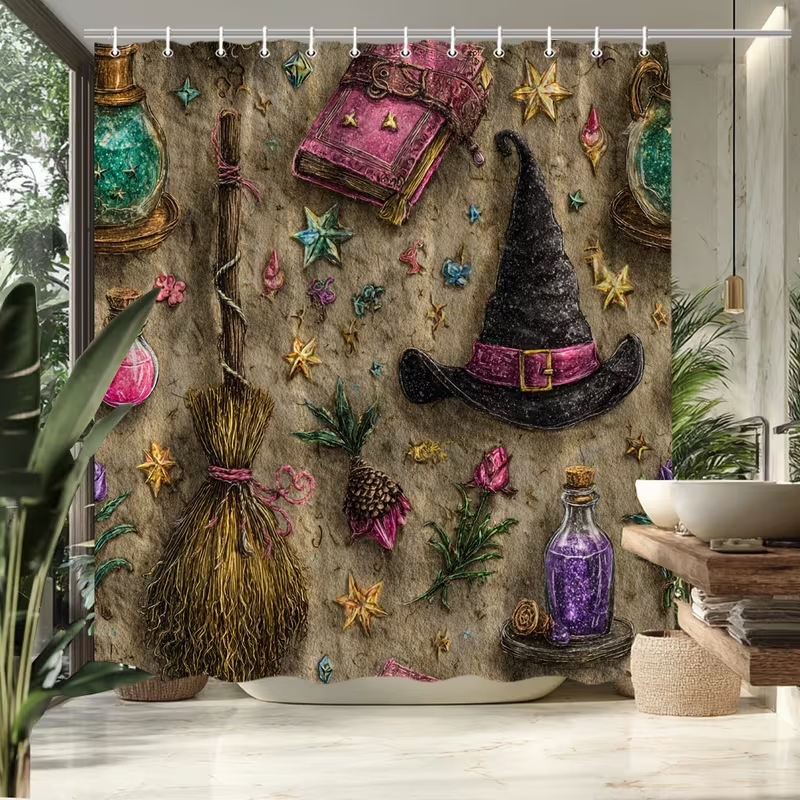 1pc Halloween Shower Curtain G - đánh giá và giá Aquarium Zombie
