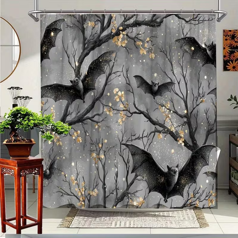 1pc Halloween Shower Curtain G - đánh giá và giá Aquarium Zombie