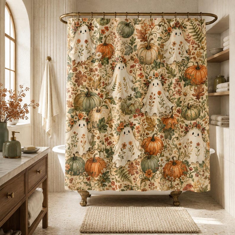 Vintage Halloween Shower Curta - đánh giá và giá Aquarium Zombie